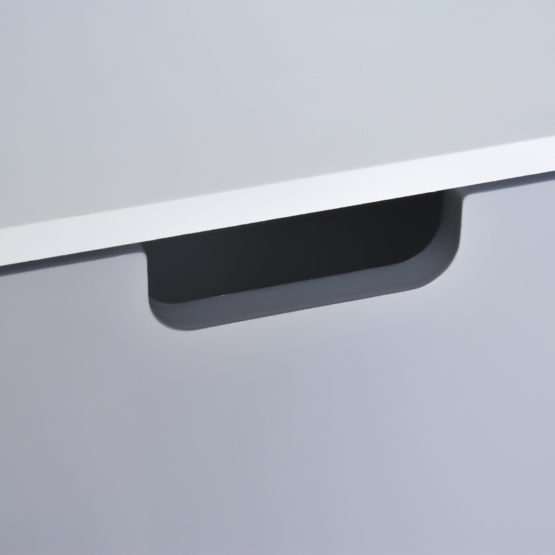 HOMCOM Nachttisch Nachtkommode Beistelltisch modernen Design mit 1 Regal Schlafzimmer MDF weiß L40 x B38 x H58cm