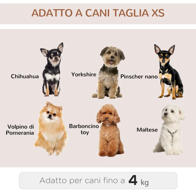 PawHut Trasportino Per Cani con Ingresso a Cerniere e Finestra a Rete, in Tessuto Oxford e Poliestere, 43x33x51.5 cm