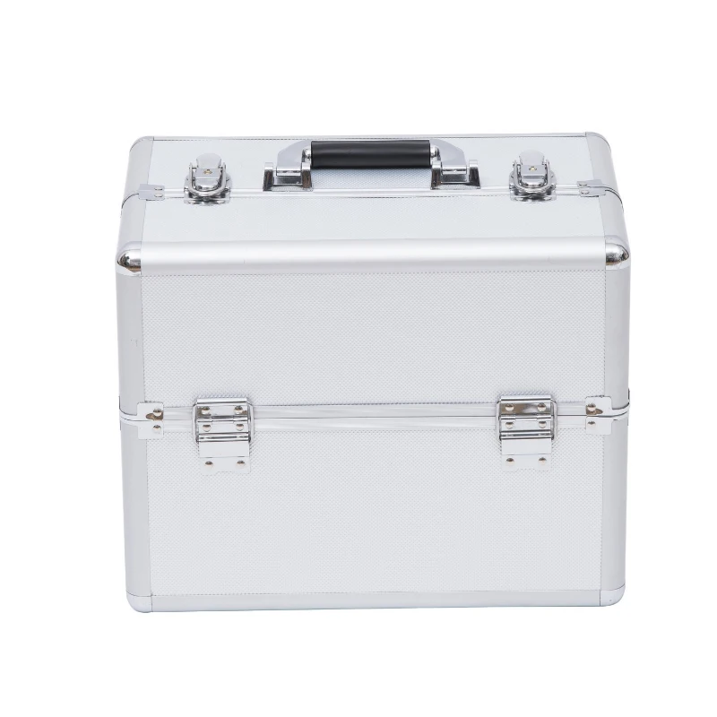 HOMCOM Maletín Maquillaje 36'5x24x29cm 3 Niveles Maleta Neceser Cosmetica Profesional