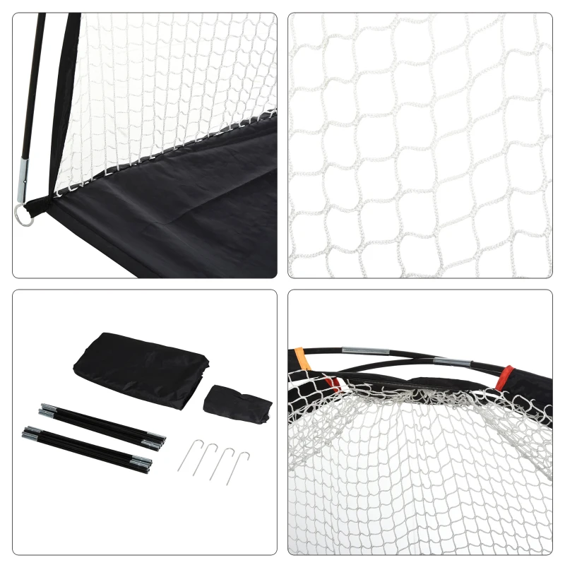 HOMCOM 2M Golf Hitting Practice Net Target Cloth For Backyard Garden Indoor & Outdoor Driving Range Chipping Net with Carry Bag for Sports Training