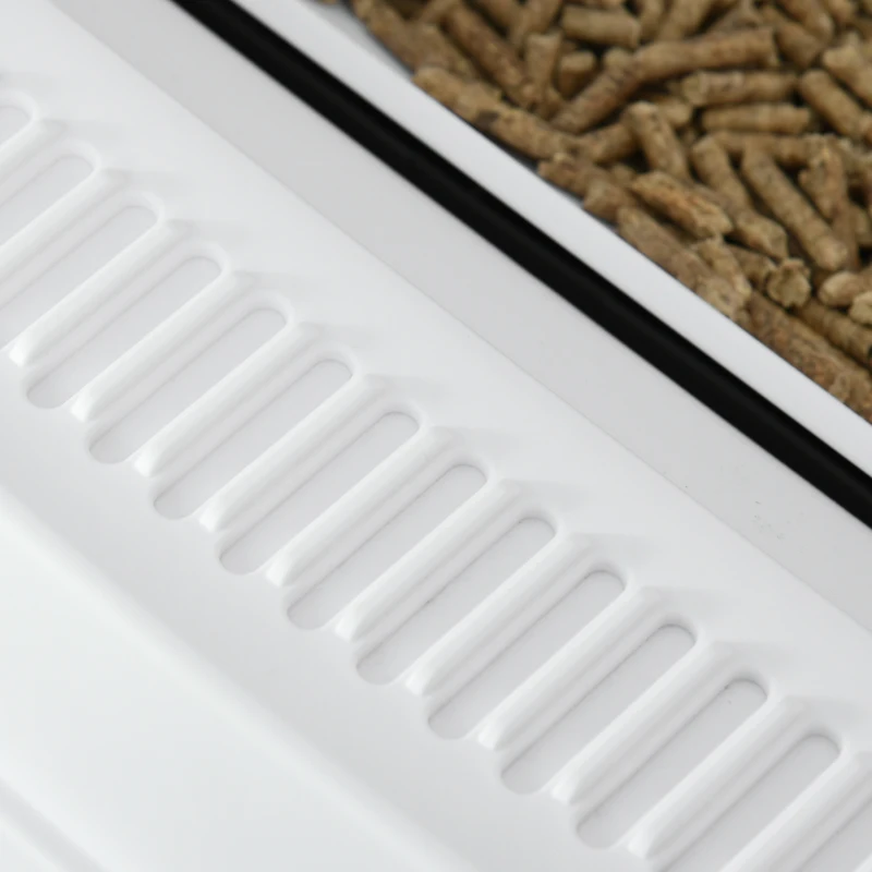 PawHut Bandeja Higiénica para Gatos Arenero Abierto con Botón Pala Bandeja Extraíble y Bordes Altos 62x46,5x19,5 cm Blanco