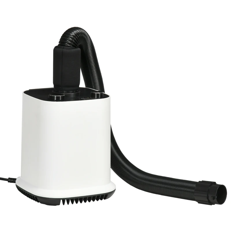 PawHut Secador de Pelo para Perros Soplador para Mascotas Profesional con Temperatura Ajustable 23x23x26,5 cm Blanco