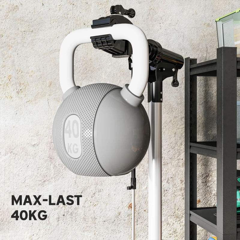 HOMCOM Fahrrad-Reparatur-Ständer, Halter für Fahrräder zum Warten und Reparieren, 40 kg belastbar, höhenverstellbar, Schwarz