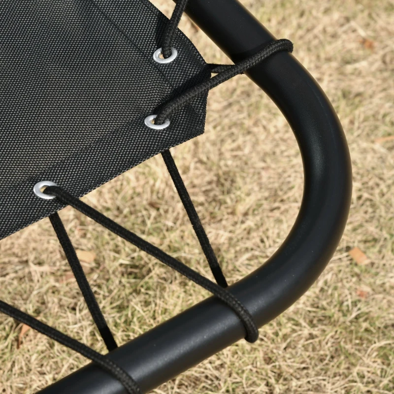 Outsunny Schaukelliege Schaukelstuhl Relaxliege mit Dach Garten Balkon Büro Dunkelgrau 185 x 114 x 190 cm