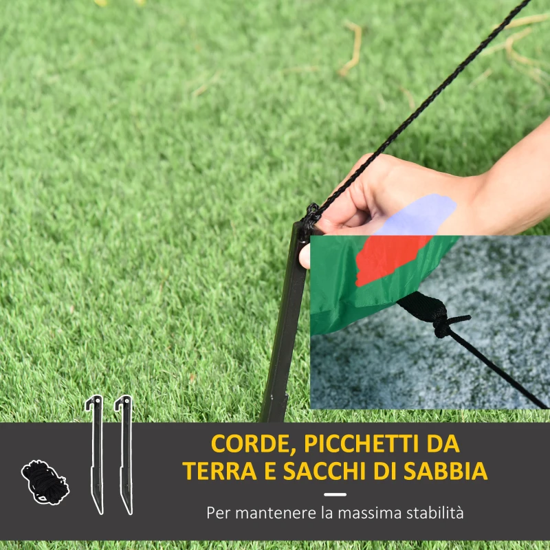 HOMCOM Albero di Natale Bianco Gonfiabile 245cm Gigante e Impermeabile con Luci a LED, Decorazione Natalizia per Esterni