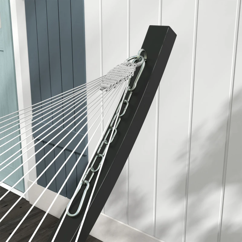 Outsunny Support Pied de hamac Structure Robuste métal époxy, longueur 360 cm pour hamacs de 270 à 330 cm, gris