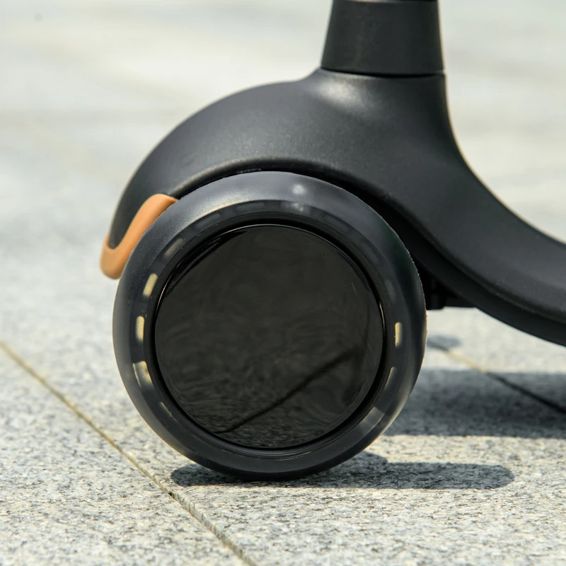 AIYAPLAY Patinete para Niños 2 en 1 con Altura Ajustable Ruedas Brillantes para +18 Meses Carga 50kg 58x31x64-79cm Negro