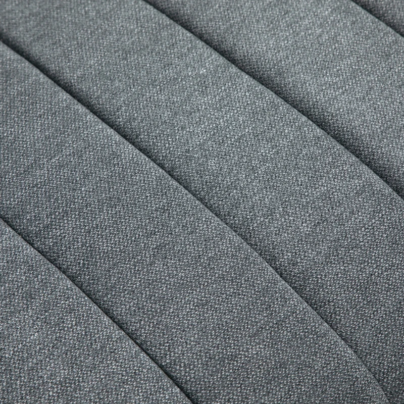 HOMCOM Doppelsofa Stoffsofa Polstersofa Sitzmöbel Loungesofa Metall samtartiges Polyester Schaumstoff Grau+Schwarz 122 x 75 x 77 cm