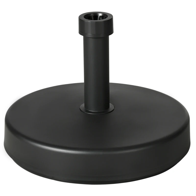 Outsunny Base per Ombrellone da Giardino in Plastica PP max 18kg di Peso, Ø45x33 cm, Nero