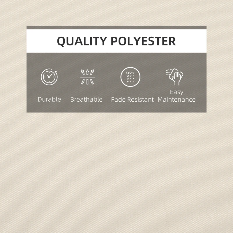 Outsunny Garden Sun Lounger Cushion Replacement Soft Sunbed Reclining Chair Relaxer Pad with Pillow, Cushion ONLY - Cream White