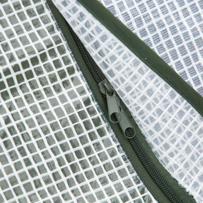 Outsunny Pop Up Mini Greenhouse with Roll Up Doors & Portable Zipper Bag for Plants Outdoor, PE Cover, 240 x 120 x 75cm