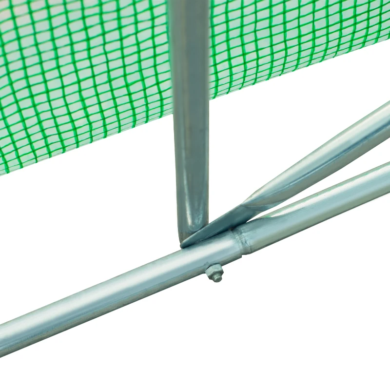 Outsunny Serre tunnel de jardin 4,5 x 3 x 2 m grande taille 6 fenêtres vert