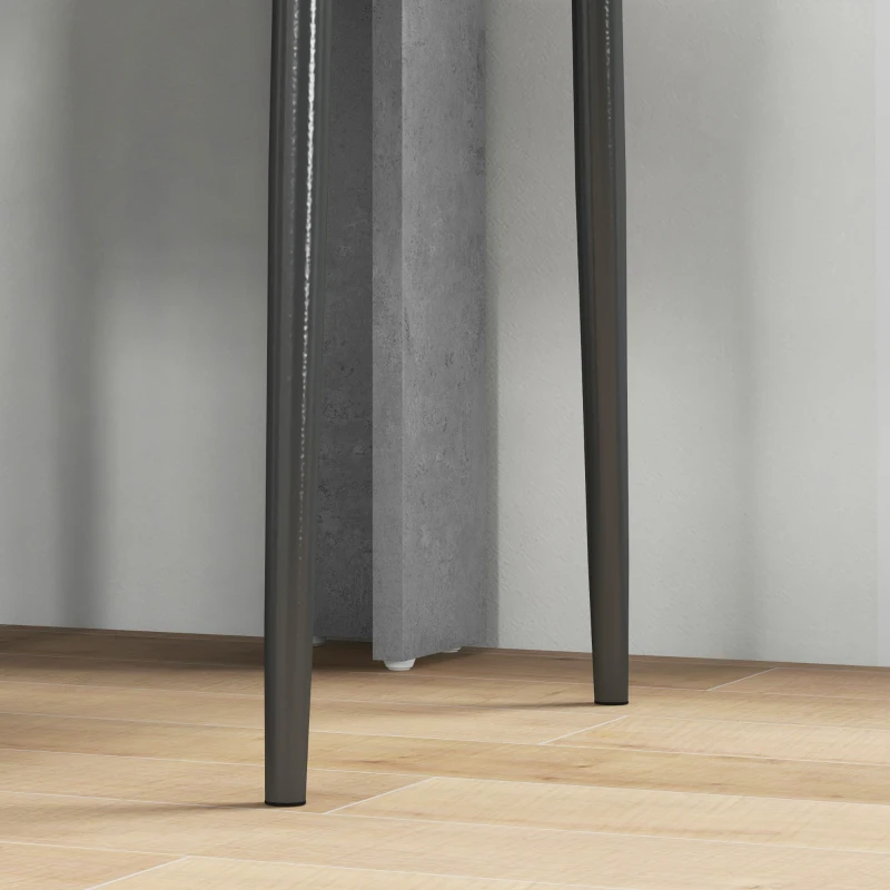 HOMCOM Set da Pranzo 3 Pezzi con Tavolo da Cucina 80x80x76 cm e 2 Sedie Moderne 41x50x97 cm, Grigio