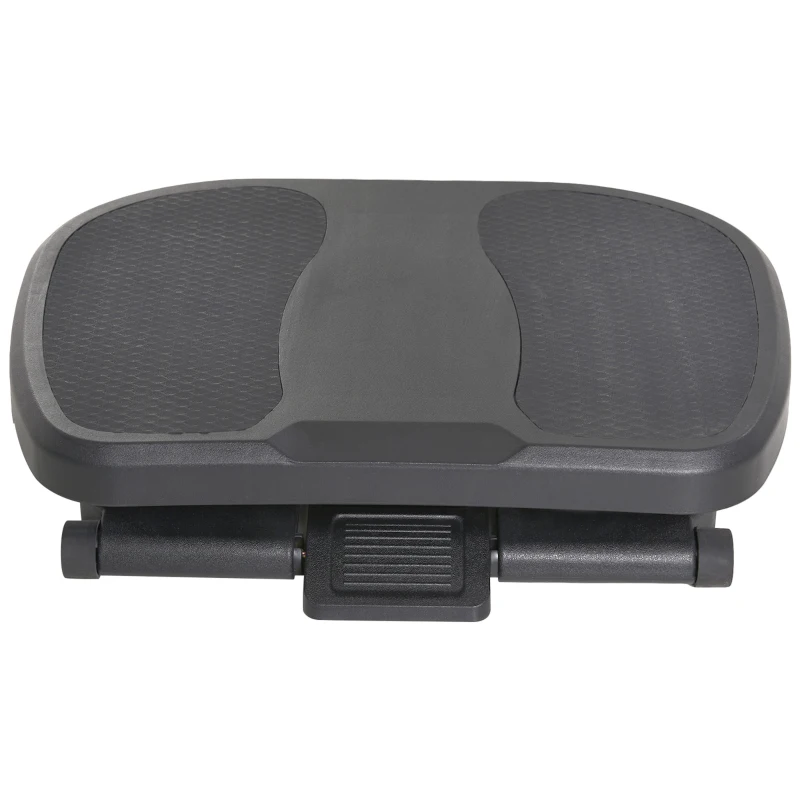 HOMCOM 0-30° Three-Height Under-Desk Support Footrest - Black