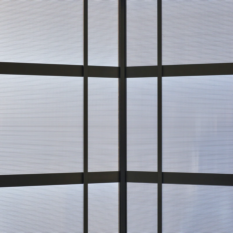 Outsunny Gazebo da Giardino per Barbecue BBQ con Tetto in PC e Mensole Laterali, 246x149x230cm, Nero