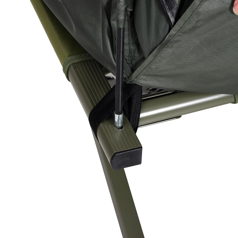Outsunny Set da Campeggio Tenda Letto 2 Persone Materasso Gonfiabile con Borsa per il Trasporto Polietilene Verde