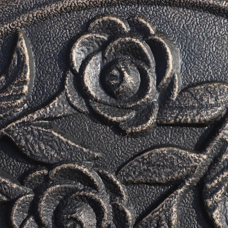 Outsunny Base per Ombrellone 9kg in Resina con Finiture in Bronzo Φ45.5 x 31.5cm Nero