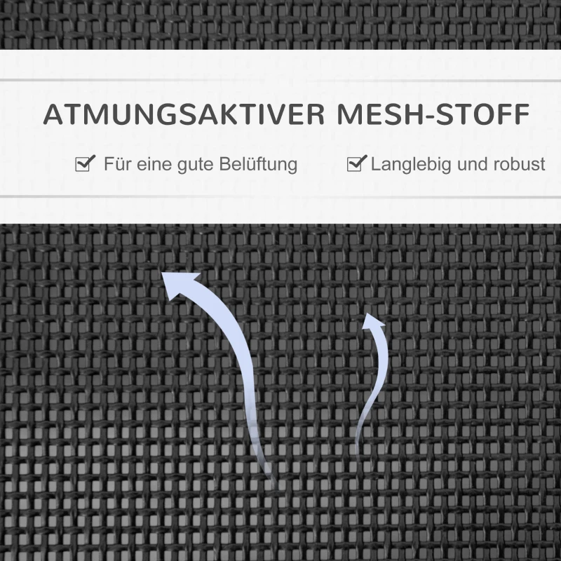 PawHut Erhöhtes Hundebett Haustierbett Hundeliege im Innen- und Außenbereich für große Hunde Mesh-Stoff Schwarz 104 x 76,6 x 15 cm