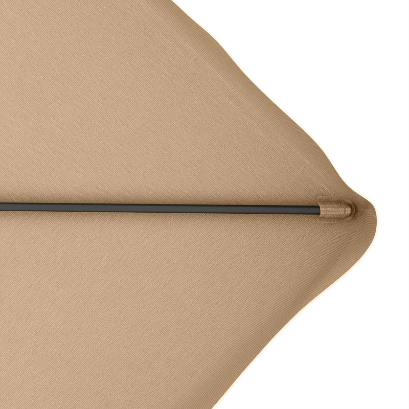 Outsunny Ombrellone a Sbalzo con Doppio Tetto, Apertura a Manovella e Base a Croce, 2.5x2.5m, Cachi