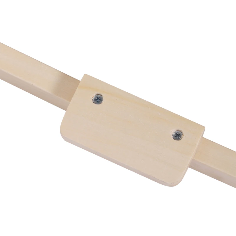 HOMCOM Cheval à Bascule Cheval de Cowboy Selle Grand Confort pour Enfants de 36+Mois Peluche Courte Douce Bois peuplier Charge 40 Kg Brun Blanc