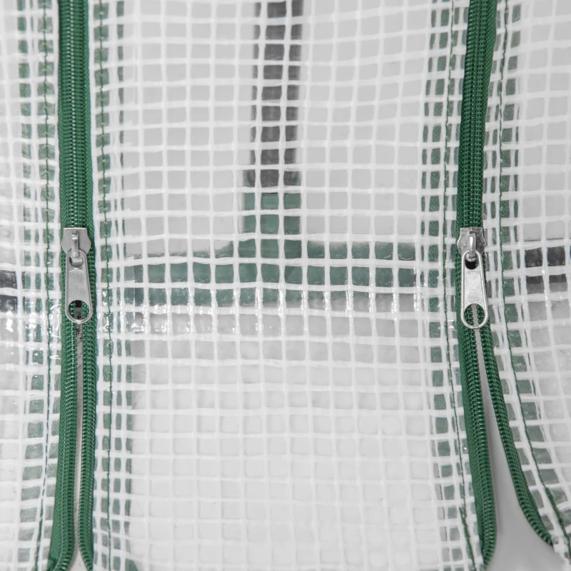 Outsunny Mini Invernadero de Jardín Terraza 180x90x90cm Tipo Caseta Tubo de Acero con 2 Ventanas Enrollables Vivero Casero Blanco
