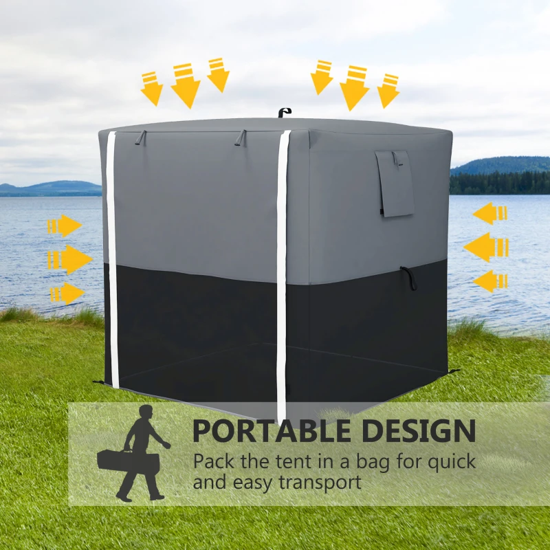 Outsunny 2 x 2m Pop-Up Gazebo, with Accessories - Black