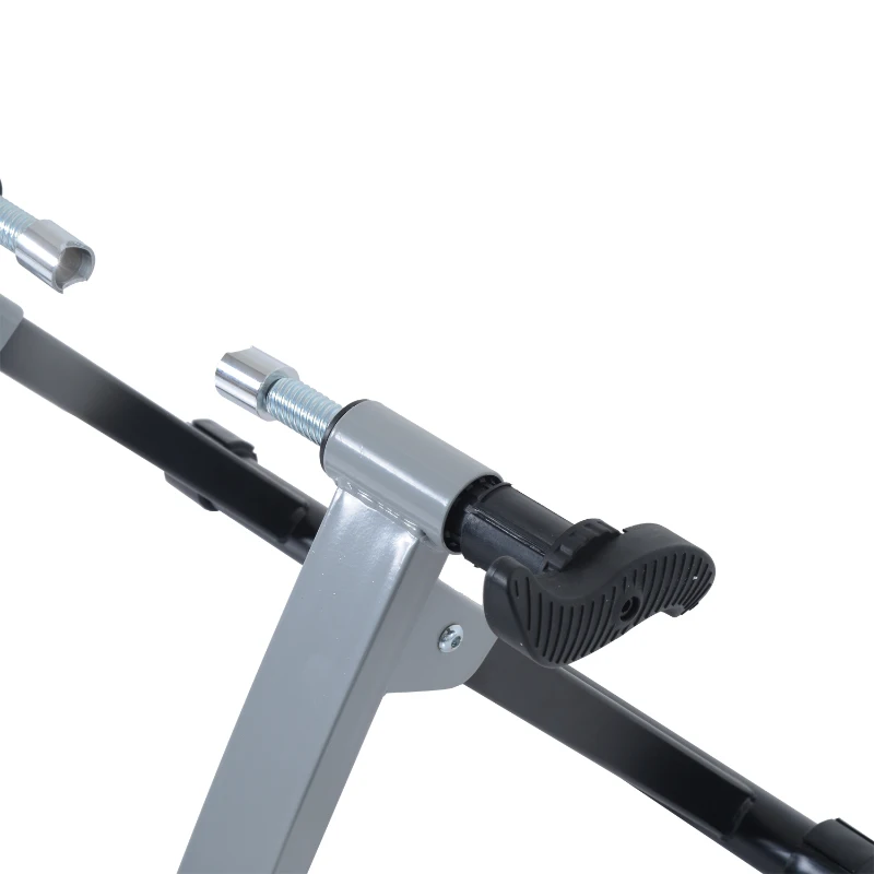 HOMCOM Rodillo de Bicicleta Entrenamiento Plegable con Resistencia Magnética para Ruedas de 650C/700C o 26-28 Pulgadas para Casa Interior Carga 135 kg 54,5x47,2x39,1 cm Plata