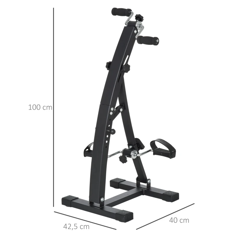 HOMCOM Pedaltrainer für Senioren extra Leise Mini Heimtrainer mit LCD Display Befestigungsband Arm- und Beintrainer Bewegungstrainer Tischfahrrad Mini Bike Fitnessgerät für Zuhause Büro