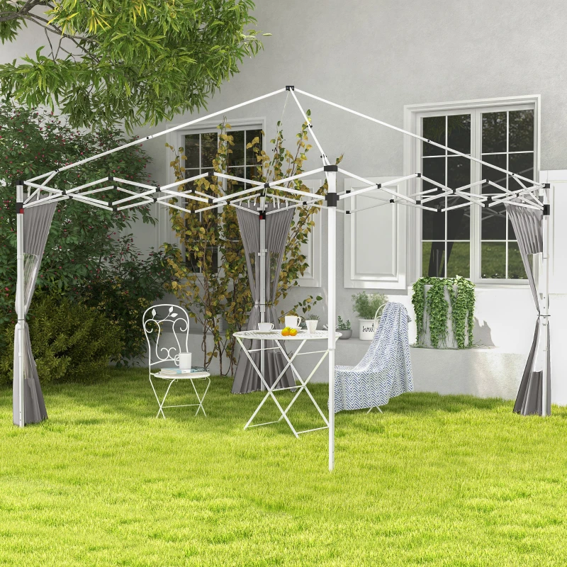 Outsunny Set of Two 295cm Replacement Canopy Walls - Grey