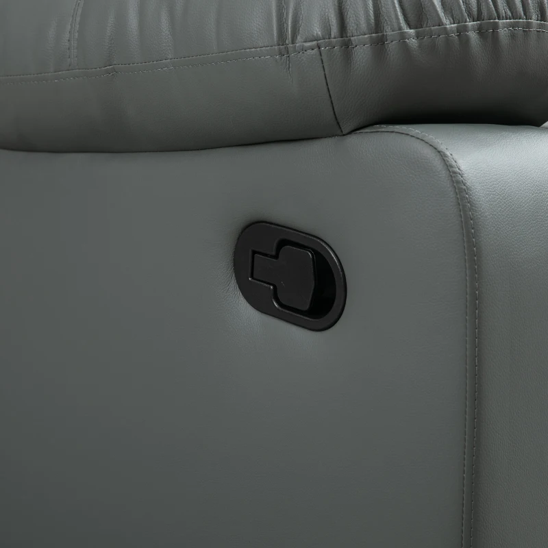 HOMCOM Relax-Sofa für 2 Personen, verstellbare Fußstützen und 135° Neigungswinkel, 168 cm x 98 cm x 102 cm, Grau