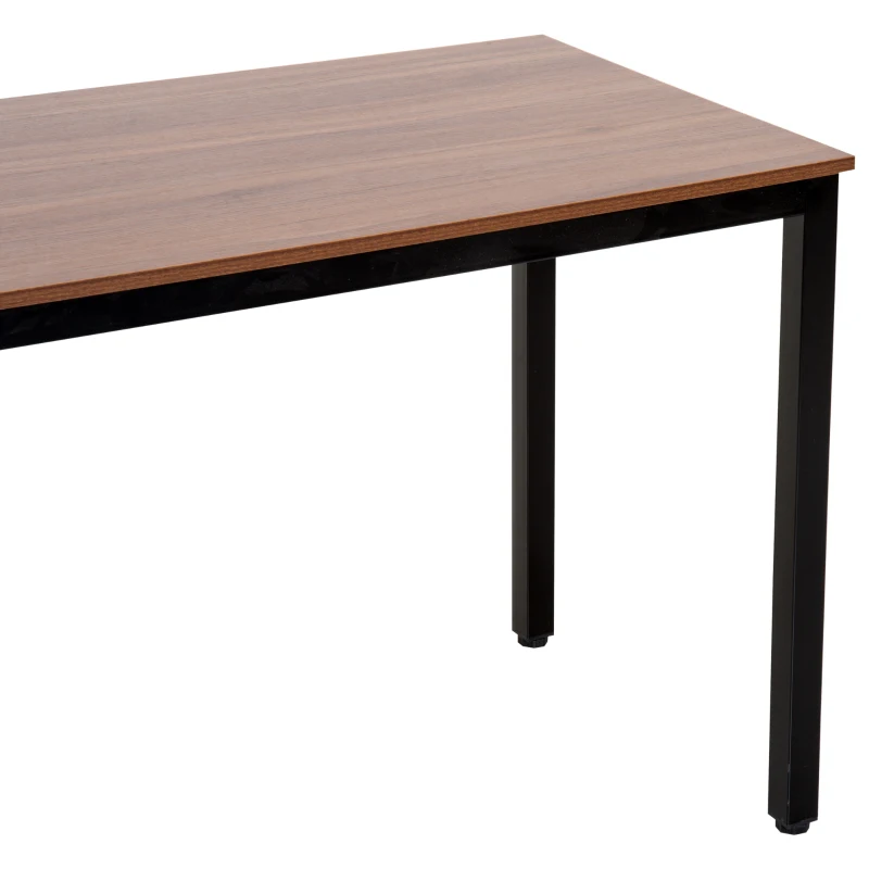 HOMCOM Scrivania Tavolo per Computer da Ufficio, Tavolo da Pranzo per Camera in Truciolato, 120×60×74 cm, color Noce