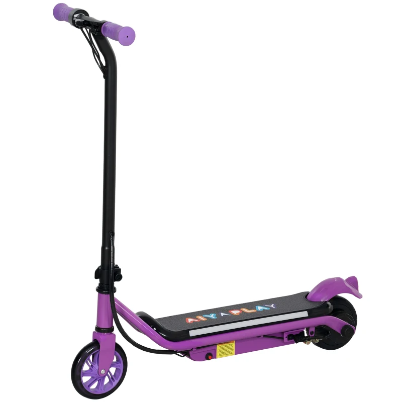 AIYAPLAY Electric Scooter for Kids Aged 6-14 Years, with Colourful Lights, Purple