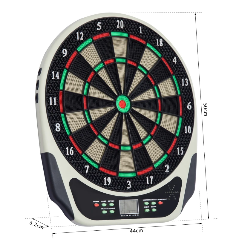 HOMCOM Diana electrónica 6 dardos juego digital con sonido 18 juegos 159 variantes