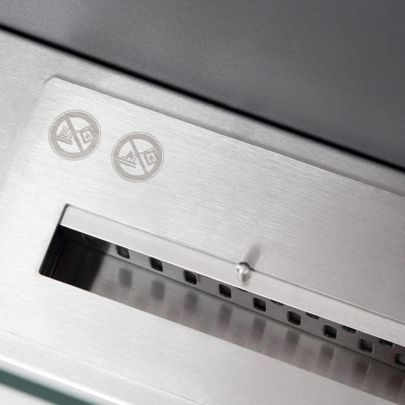 HOMCOM Chimenea de Bioetanol de Pared 60x22x40 cm Capacidad de 1,5L Combustión de 3 Horas para Salón Dormitorio Negro