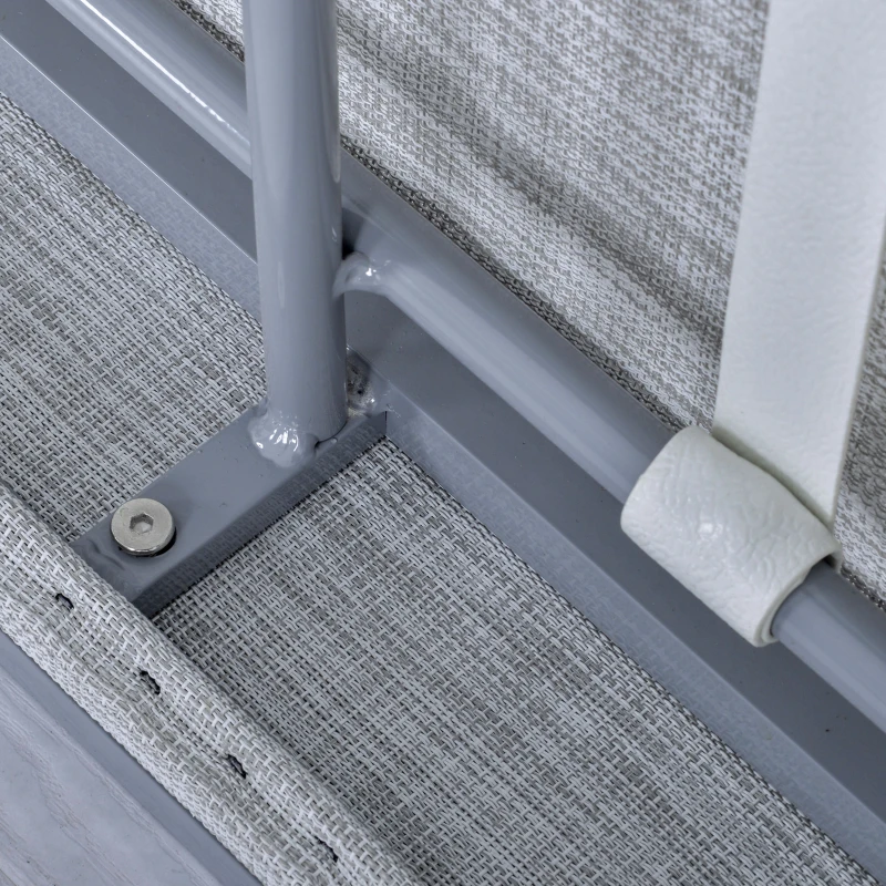 Outsunny Salotto da Giardino Set 4 Pezzi Mobile da Giardino con Tavolino, Divano 3 Posti, 2 Poltrone e Cuscini, Alluminio e Vetro Grigio