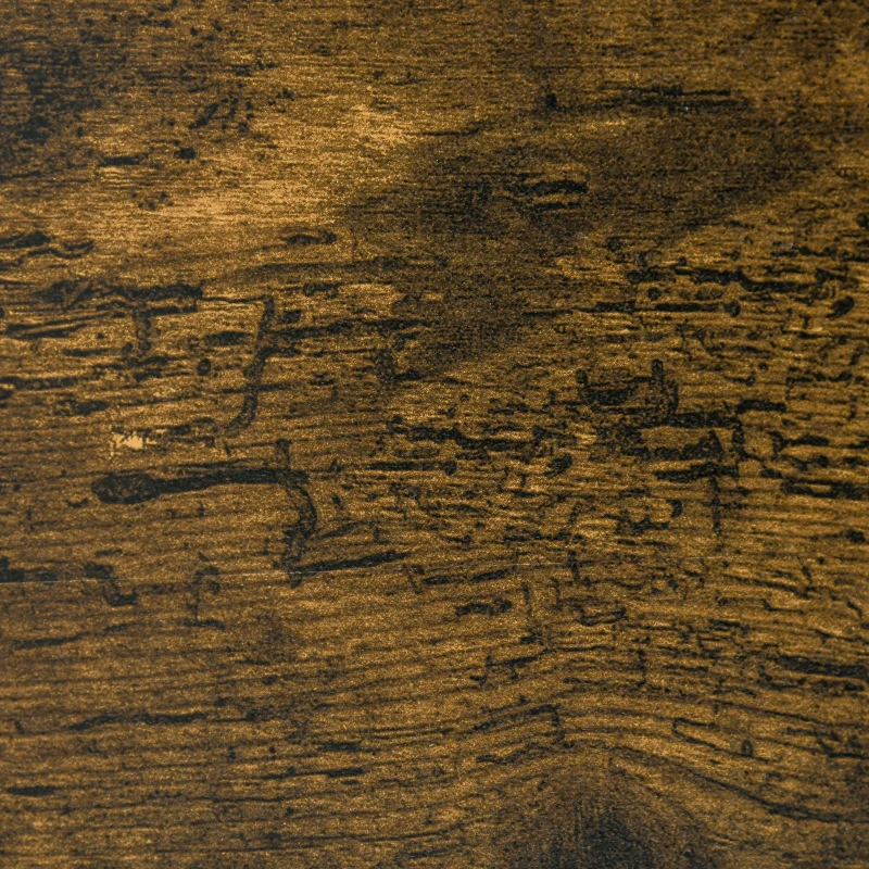 HOMCOM Bücherregal, Standregal , Wohnzimmerregal, Spielzeugregal, Holz, Rustikales Braun+Schwarz, 102 x 30 x 160 cm