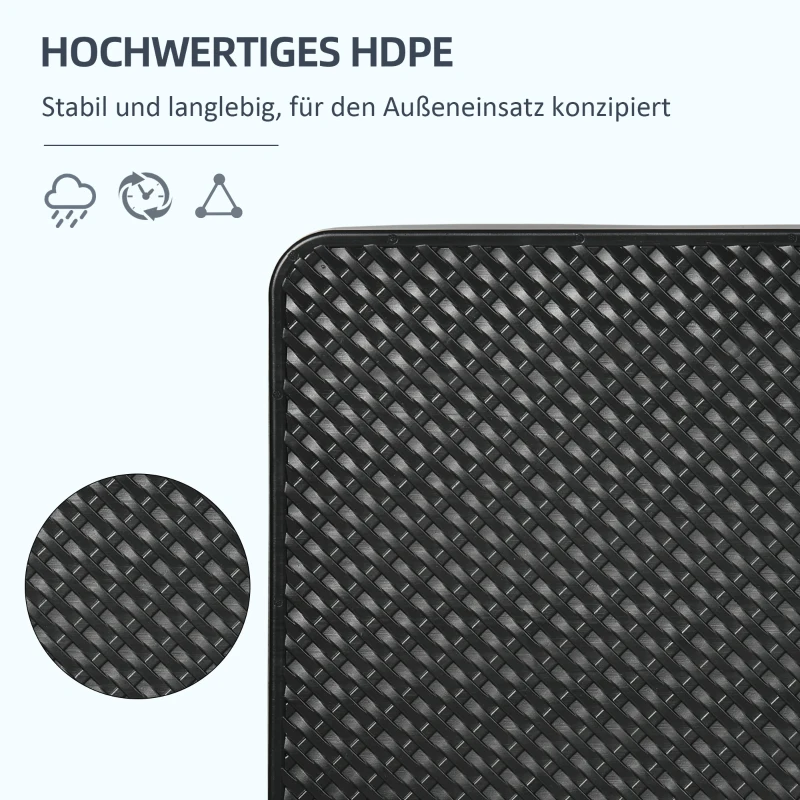 Outsunny Sonnenschirmständer 4-teiliges Sonnenschirmständer, befüllbar, 100 x 100 x 8 cm, Schwarz