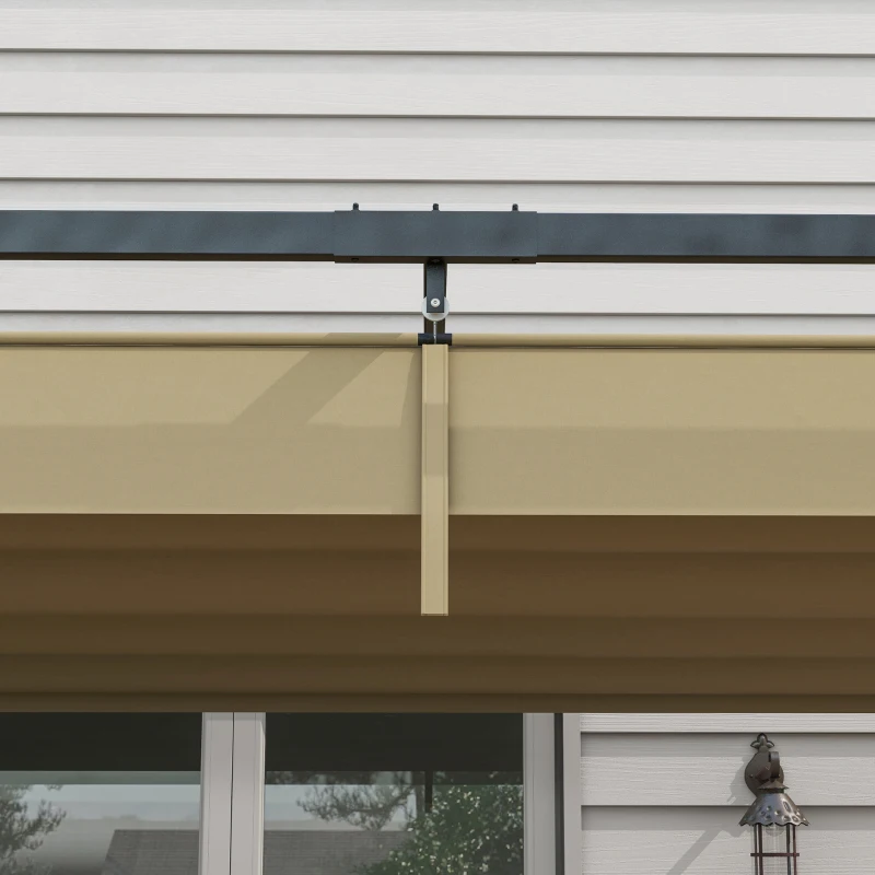 Outsunny Pergola, Robuster Sonnenschutz für Garten, Balkon, Terrasse, aus Metall und Kunststoff, UV- und wasserabweisend, Khaki(m-8)