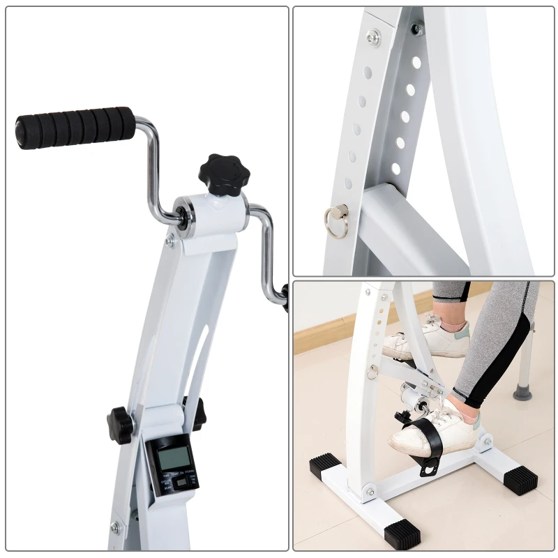 Homcom Vélo d'Appartement pour Rééducation Blanc 41 x 50 x 96 cm