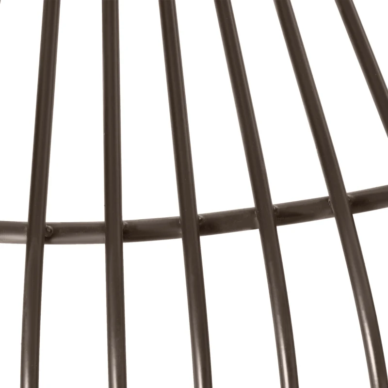 Outsunny Baumbank aus Metall halbrund Gartenbank Parkbank Sitzbank für Ø37cm Baumstämme 135 x 70 x 85 cm