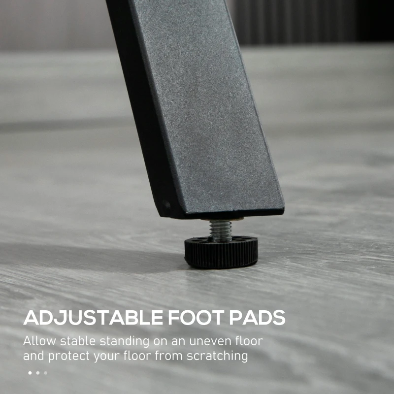 HOMCOM 120 cm Rectangular Bar Table for 4 People, Modern Breakfast Bar Table with Wood Effect Tabletop, Steel Legs, Coffee Desk for Living Room, White