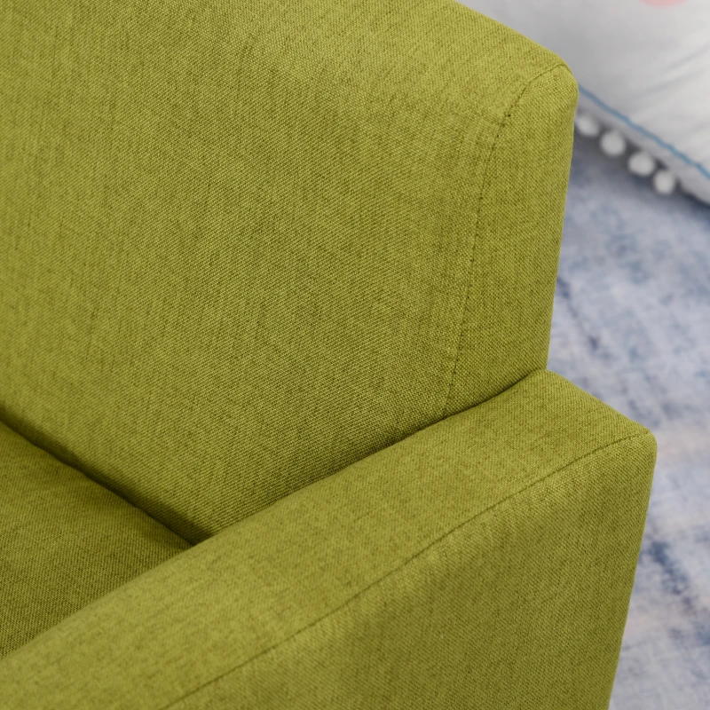 HOMCOM Sillón Infantil Mini Sofá para Niños de +3 Años con Asiento Acolchado Reposabrazos Estructura de Madera 49x45x44cm Verde