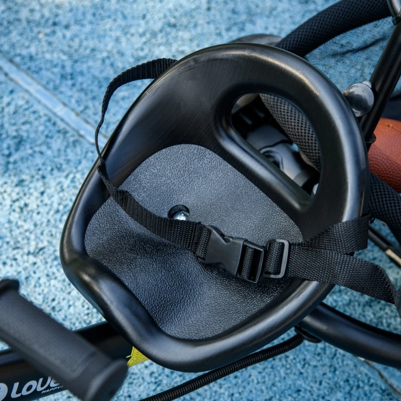 HOMCOM Triciclo para Bebés de +12 Meses con Mango de Empuje Telescópico y Desmontable Bolso para Mamá y Portabotellas Azul