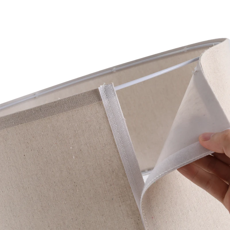 HOMCOM Lampada da Terra con Treppiede e Paralume in Lino Beige per Soggiorno, Compatibilità Lampadine E27, Ф45 x 152cm