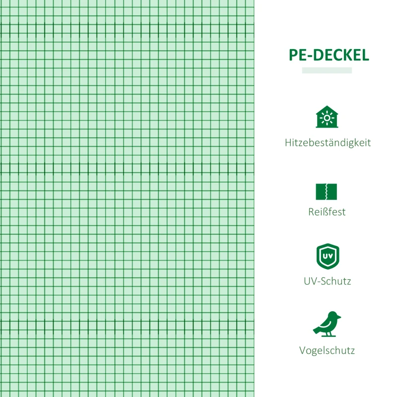 Outsunny Mini-Gewächshaus Frühbeet Foliengewächshaus, wetterbeständig, 180 x 92 x 92 cm, Grün