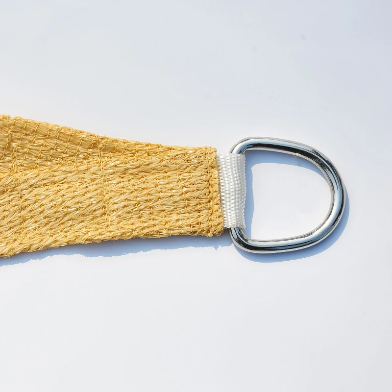 Outsunny Toldo Vela Triangular 4x4x4 m Vela de Sombra para Jardín Patio Terraza HDPE Anti UV y Transpirable Color Arena