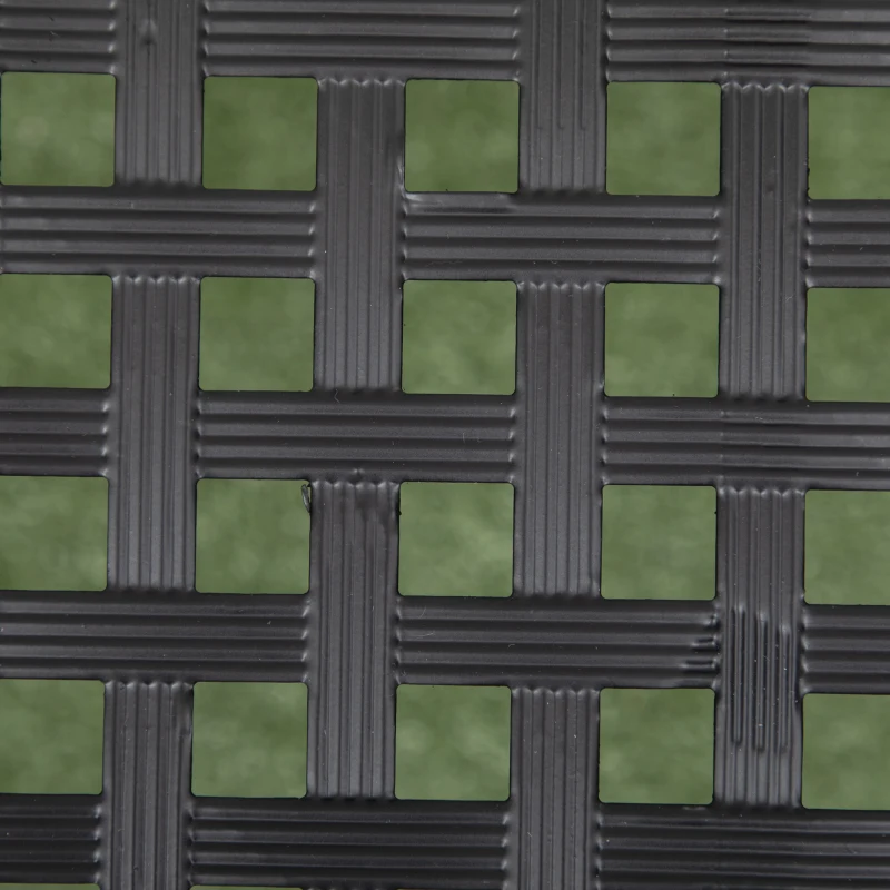 Outsunny Banc de jardin 2 places banquette extérieur terrasse patio en acier style romantique - 106 x 42 x 95 cm noir