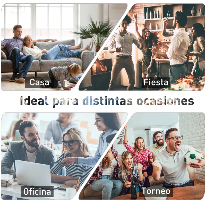 HOMCOM Futbolín de Madera Profesional para Niños y Adultos Mesa de Futbolín con 8 Barras y 2 Pelotas para Casa o Salas de Juego Fácil de Montar 122x61x80,7 cm Natural