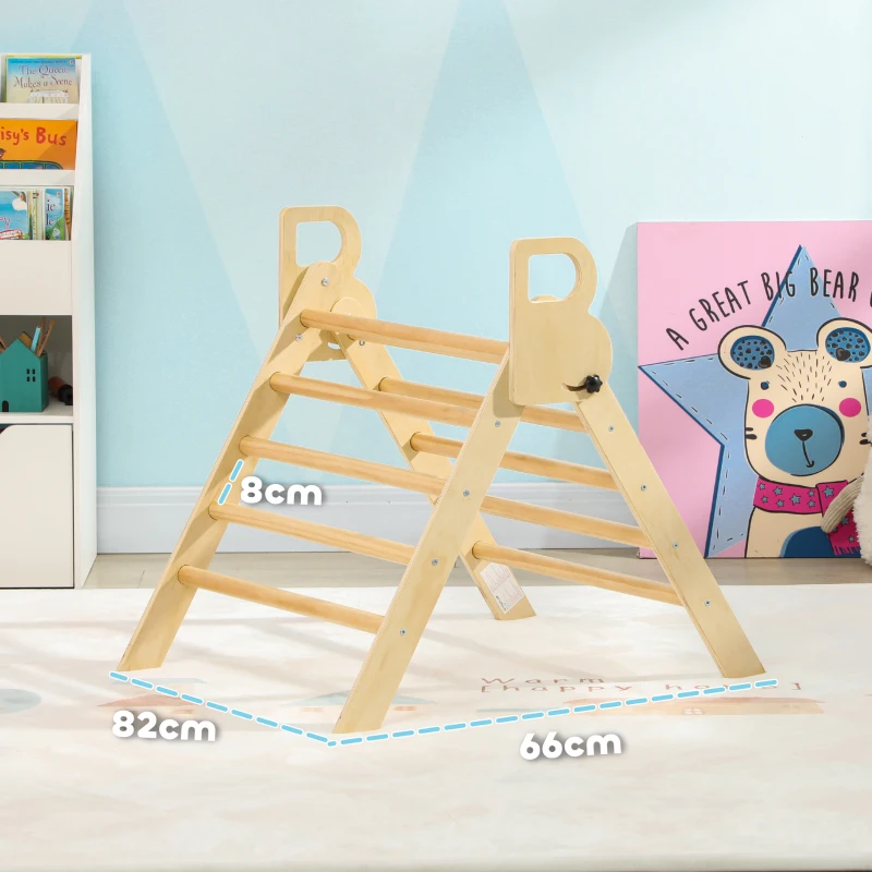 AIYAPLAY Escalada para Niños de 18-48 Meses para Cultivar Habilidades de Equilibrio y Coordinación 82x66x71 cm Natural