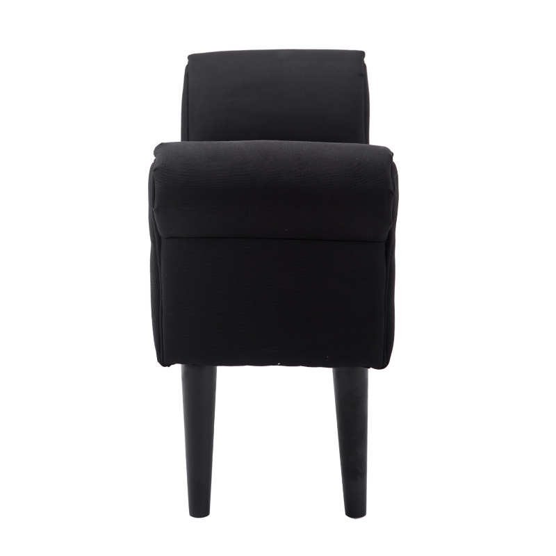 HOMCOM Sitzbank, Bettbank, zeitloses Design, weiche Polsterung, bis 130 kg, schwarz, 102 x 36 x 51 cm